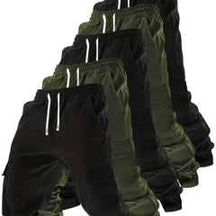 Men's Multi-pocket Workwear Pants Ancient Leisure Tappered Trousers