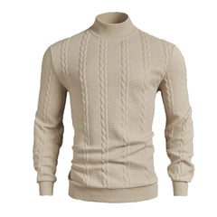 Men's High Collar Knitted Sweater