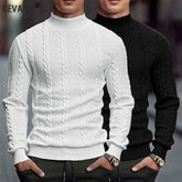 Men's High Collar Knitted Sweater