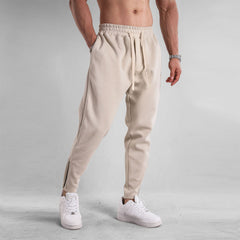 Slim Fit Leg Opening Zipper Ankle Banded Pants