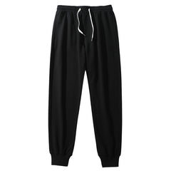 Men's Cotton Sports Casual Pants Drawstring Loose Slimming
