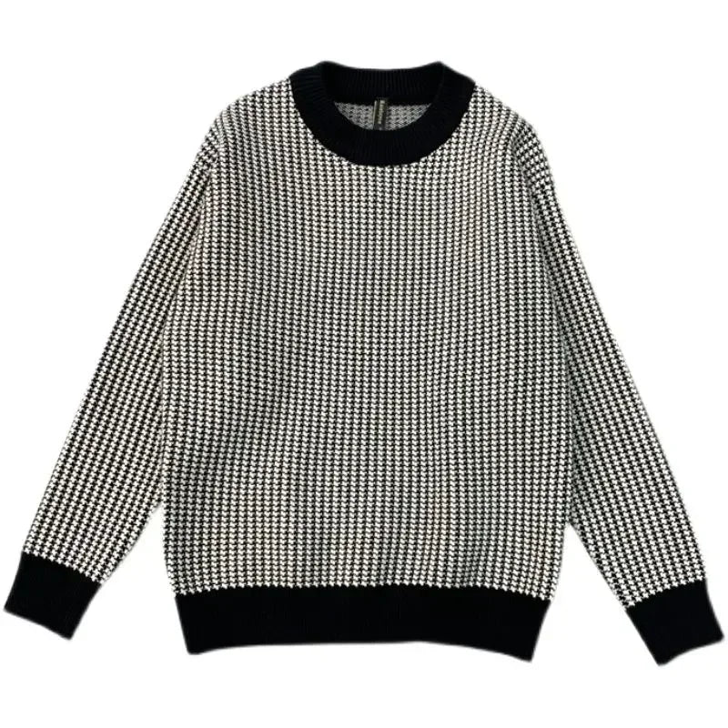 Men's Plaid Knitted Sweater