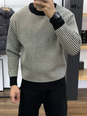 Men's Plaid Knitted Sweater