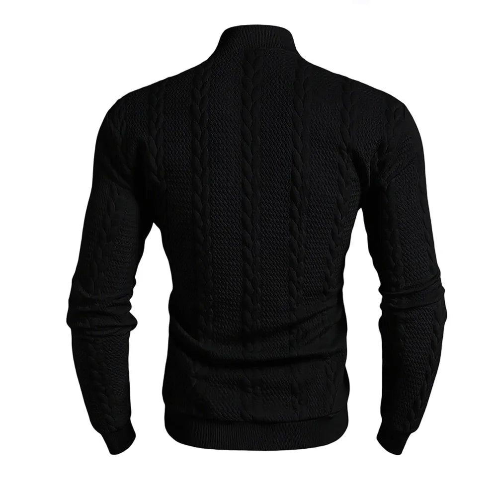 Men's High Collar Knitted Sweater
