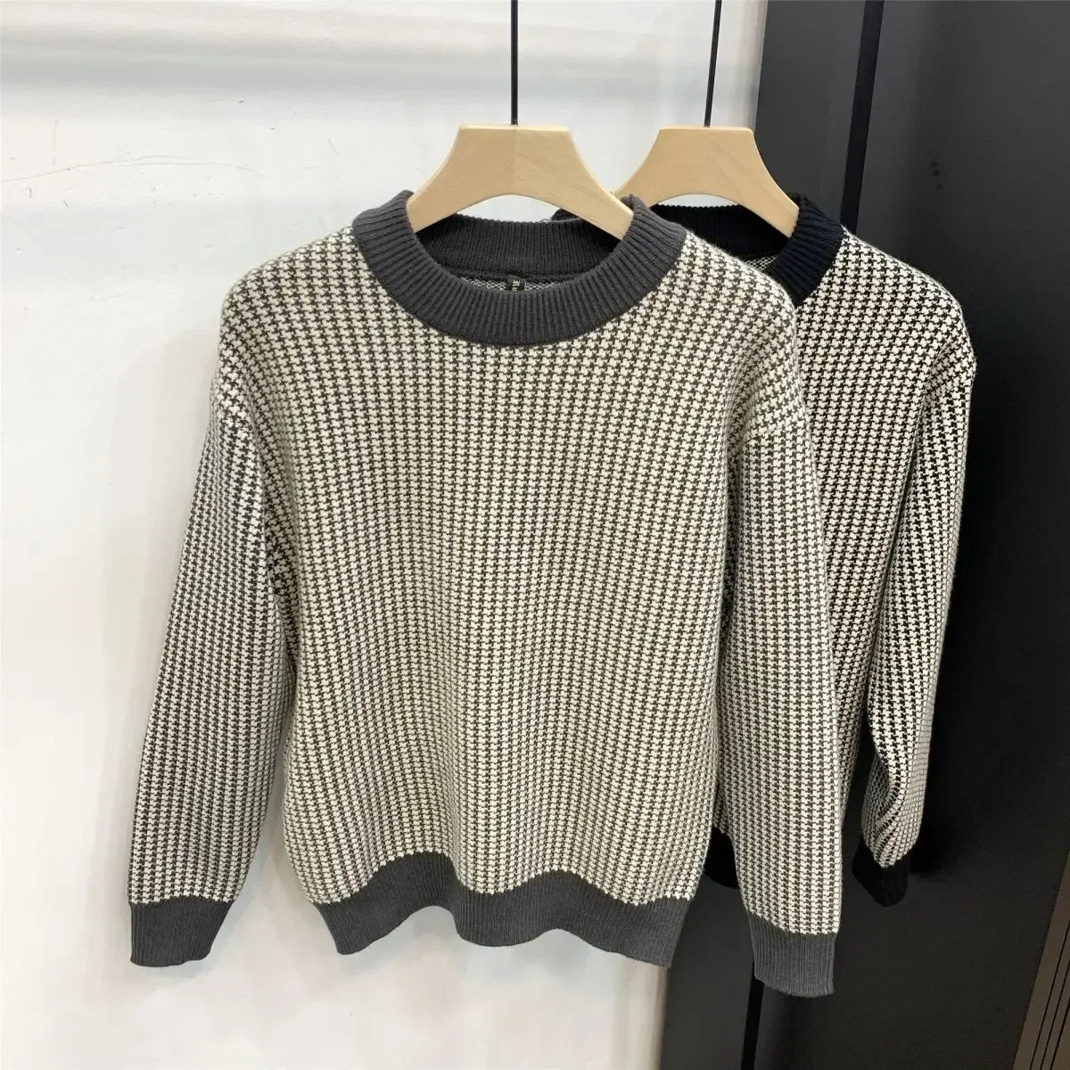 Men's Plaid Knitted Sweater