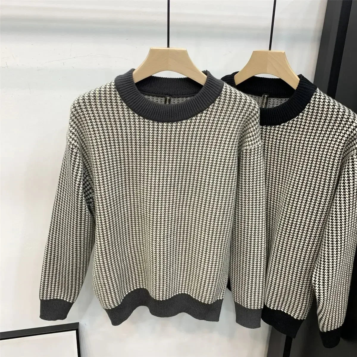 Men's Plaid Knitted Sweater