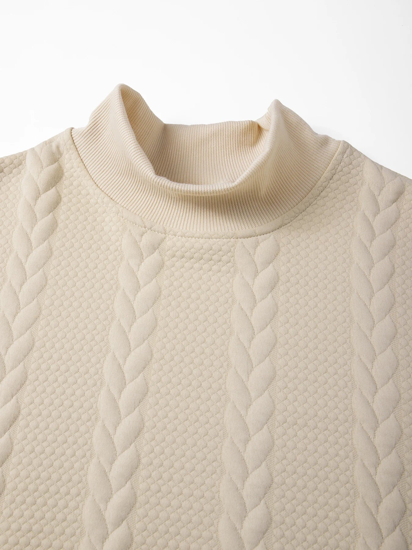 Men's High Collar Knitted Sweater