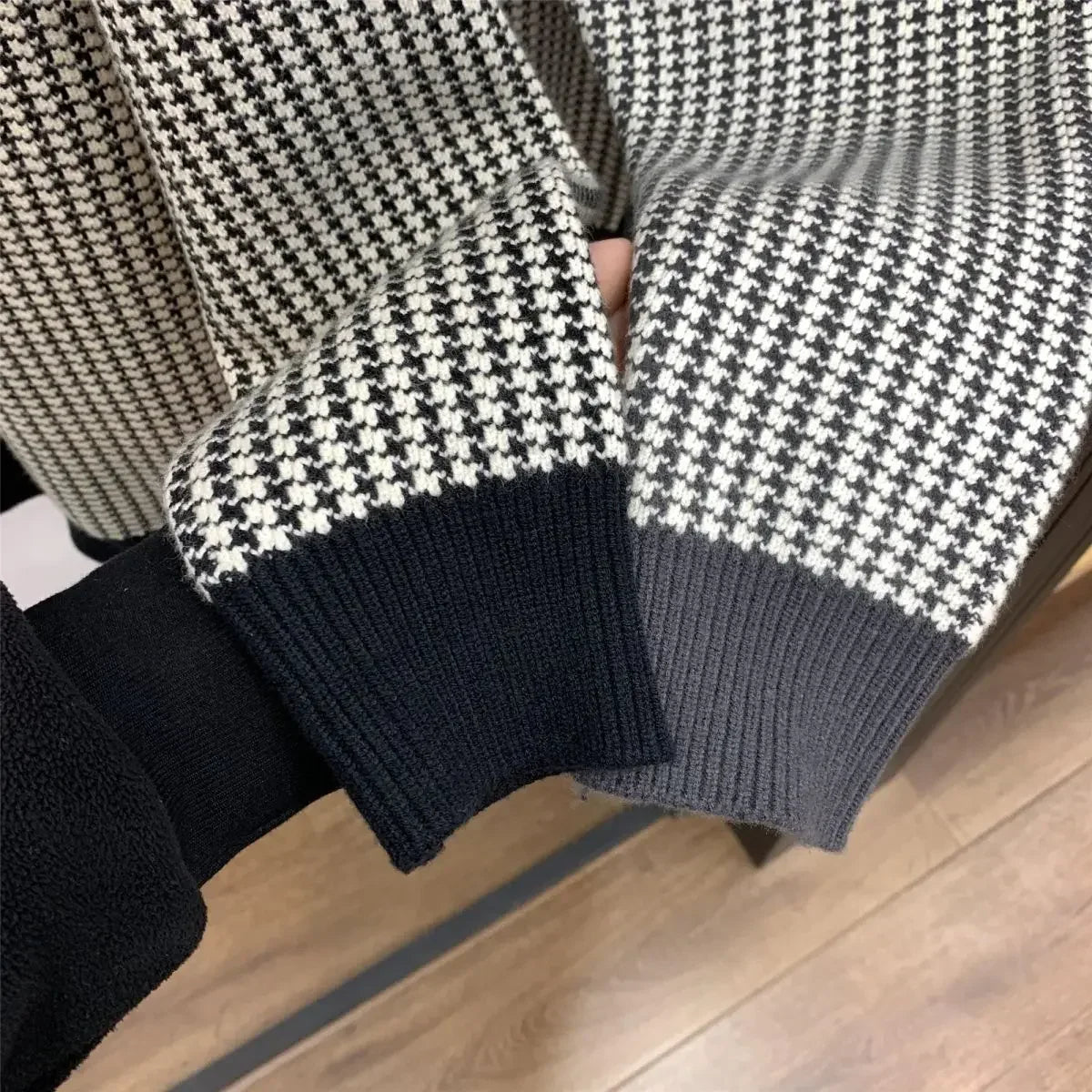 Men's Plaid Knitted Sweater