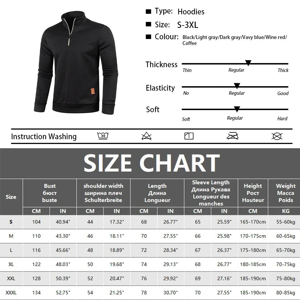 Men's Half-Zip Pullover Sweatshirt