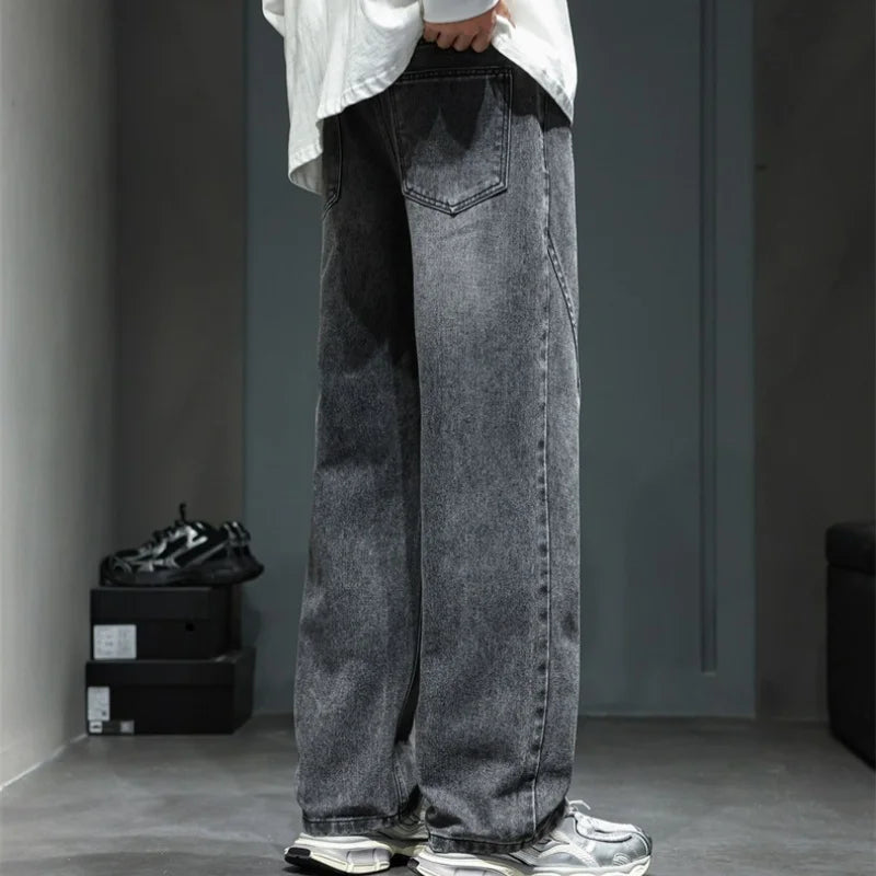 Men's Washed Denim Jeans