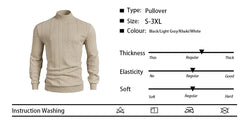 Men's High Collar Knitted Sweater