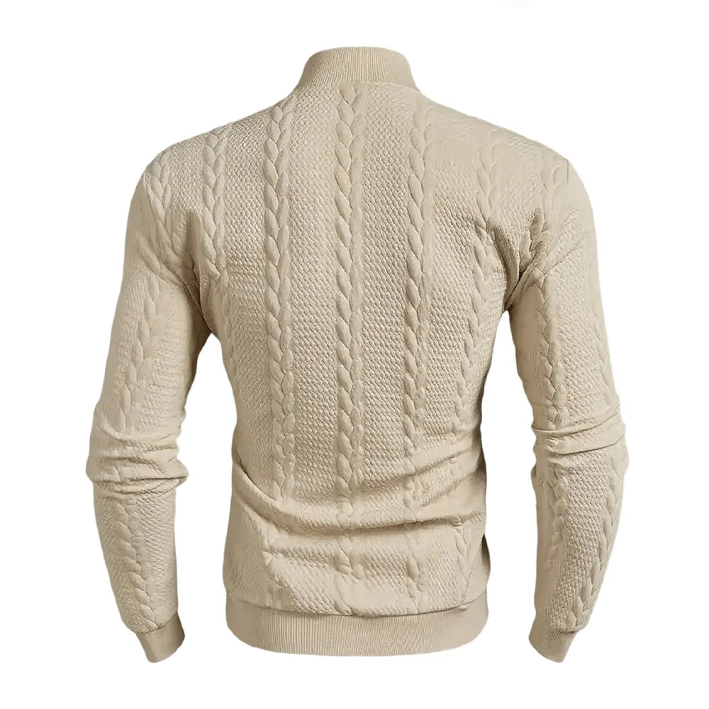 Men's High Collar Knitted Sweater