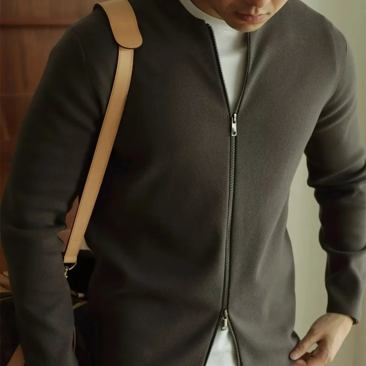 Men's Zip-Up Cardigan