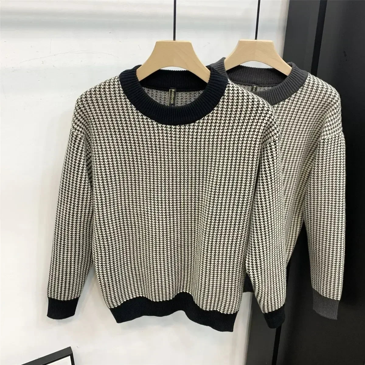 Men's Plaid Knitted Sweater