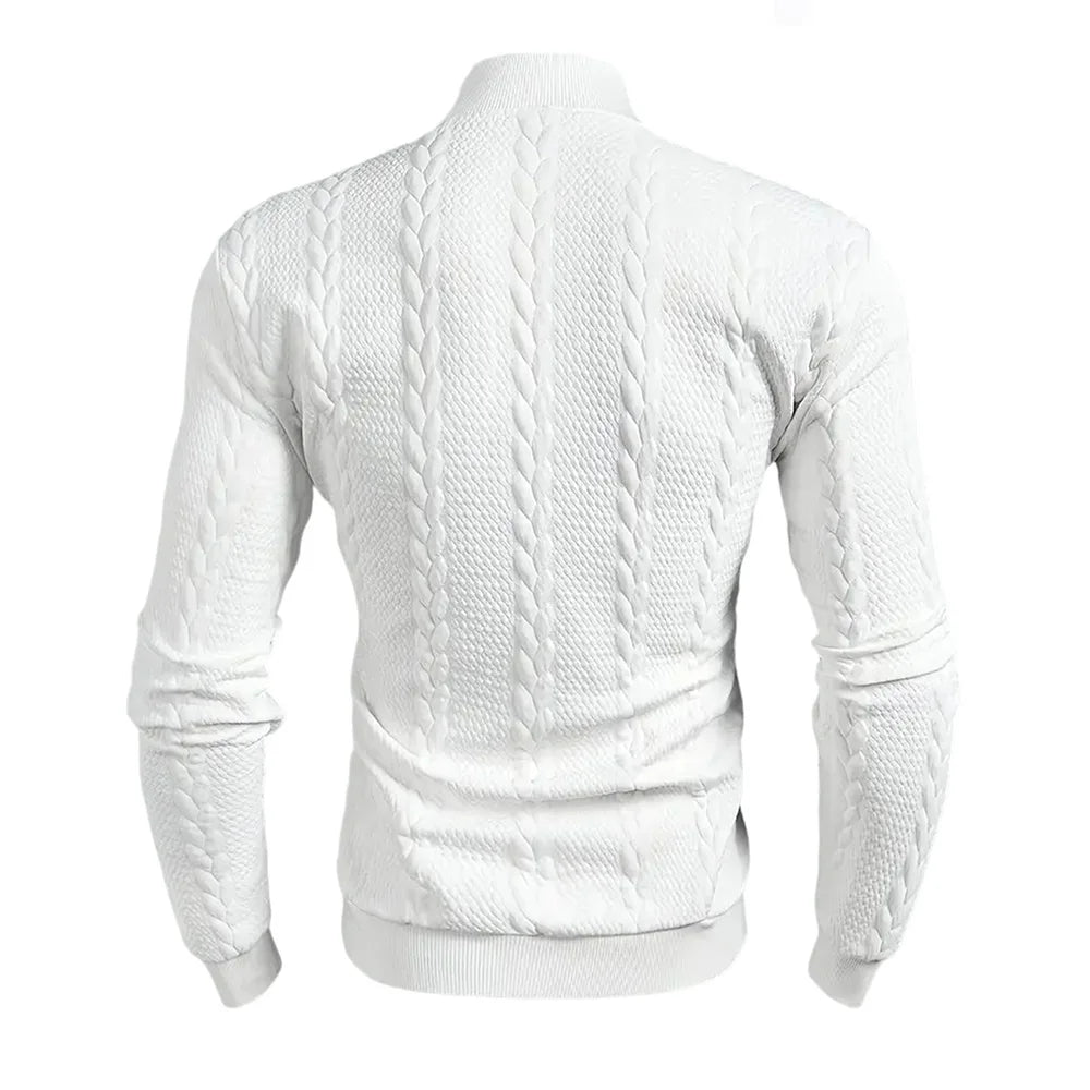 Men's High Collar Knitted Sweater