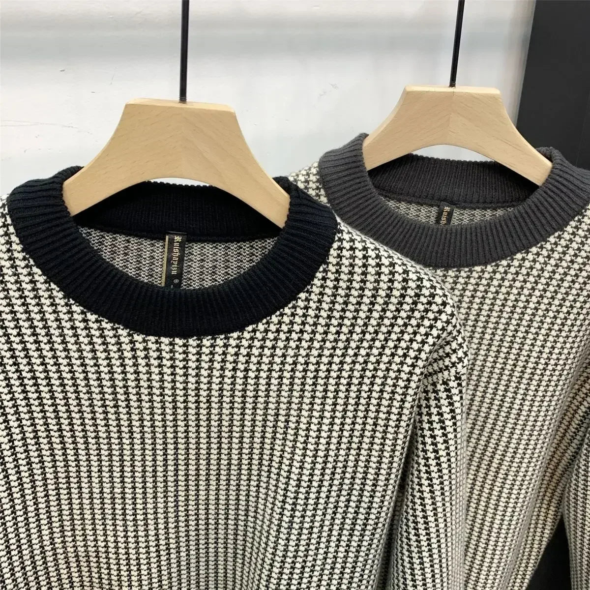 Men's Plaid Knitted Sweater