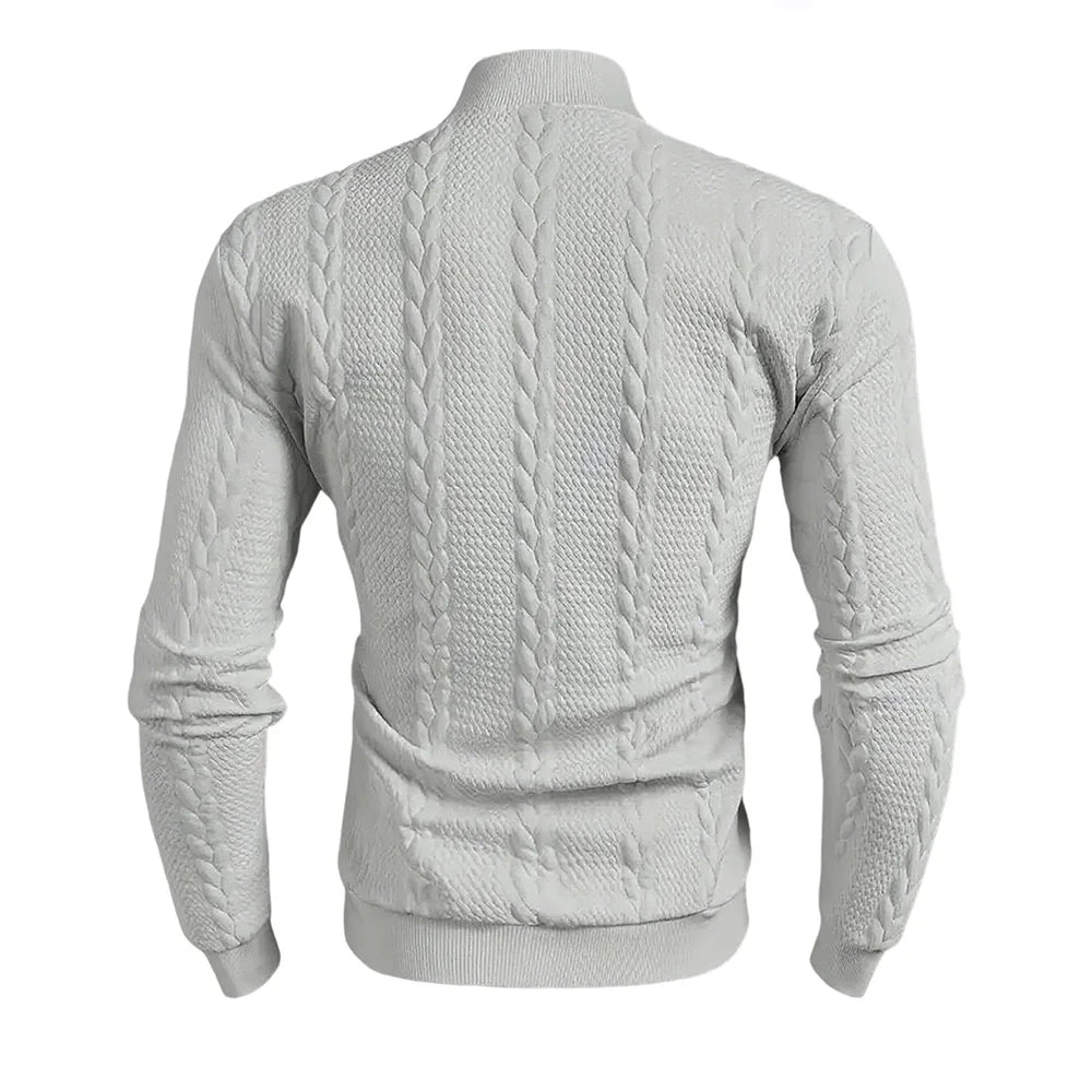 Men's High Collar Knitted Sweater